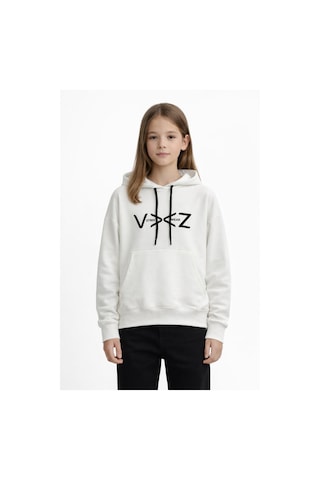 Kız Çocuk Kapüşonlu Sweatshirt Bgl-st05274 Ekru