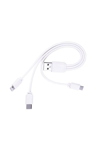 Usb To Micro Usb Type C Lightning Çevirici Dönüştürücü Data Şarj Kablosu