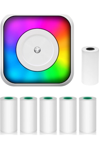 Vkemall C31 Kablosuz Bt Isı Etiket Yazıcı, Mini Multifonksiyonel, Fenerli, 1200mah Pil, Not/resim/yazı Yazdırır, 1 Adet Termal +5 Adet Yapışkan Kağıt
