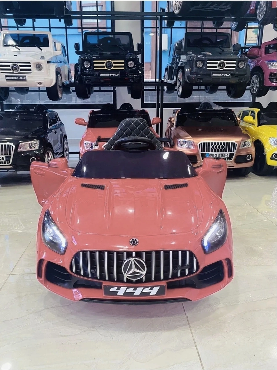 444 Gtr Sport Akülü Araba 12v Uzaktan Kumandalı Akülü Çocuk Araçları Pembe Pembe