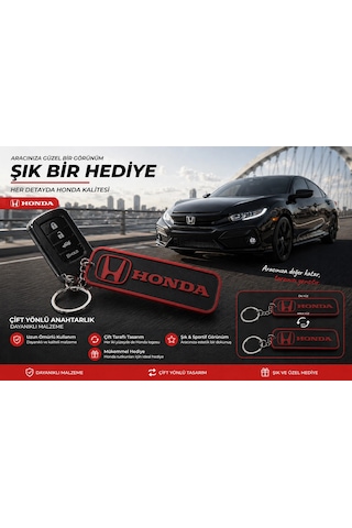 Honda Anahtarlık , Honda Logolu Çift Yönlü Araç Anahtarlık - Honda Araba Anahtarlığı