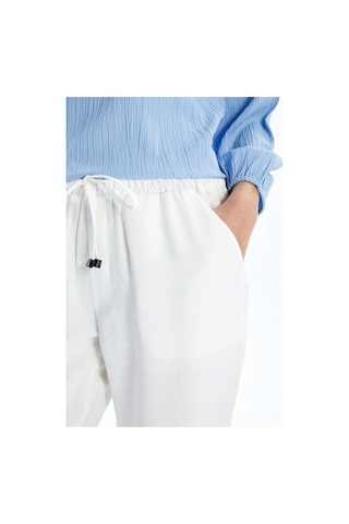 LC Waikiki Lcwaıkıkı Classic Beli Lastikli Loose Fit Kadın Pantolon Ecru