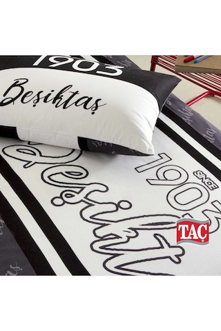 Taç Lisanslı Beşiktaş 1903 Glow Tek Kişilik Pamuk Nevresim Takımı