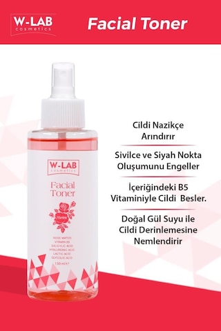 W-Lab Cosmetics Nurten Rose Water Facial Toner 150 ML