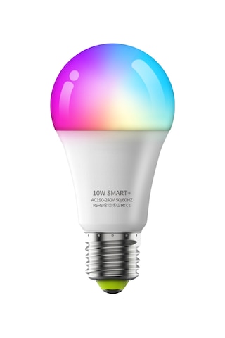 Konesam 10w Wifi Akıllı Ampul, Rgb+cct 16m Renk, Alexa/google Ses Kontrolü, E27, 190-240v, Dimmable Çok Renkli