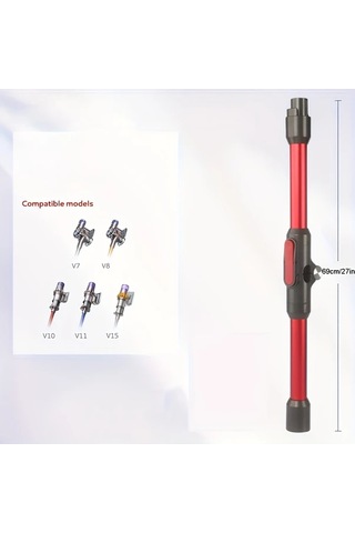 Motion003 V7 V8 V10 V11 V15 Şarjlı Süpürgeler İçin Hızlı Çıkartılabilir Uzatma Çubuğu 1 Bilgisayar