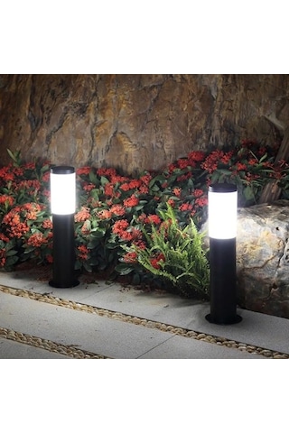 Kule 41 Cm 9w Beyaz Led Ampullü Takım Bahçe Ve Yol Aydınlatma