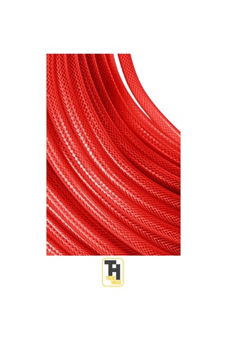 5/8 Örgülü Bahçe Hortumu Çatlamaz, Kırılmaz, Esnek 20 Metre Kırmızı