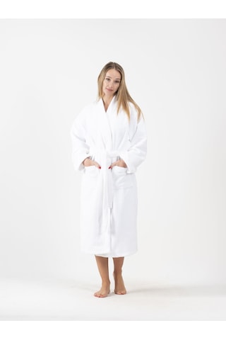 Dreamsoft Kimono Bornoz Kadife, Unisex Çok Renkli