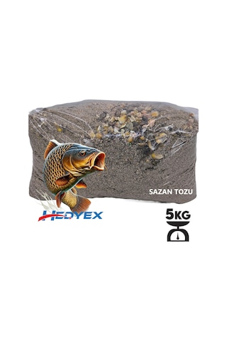 Hedyex 5kg Sazan Tozu Yüksek Proteinli Özel Katkılı Sazan Alabalık Avı Toz Yem