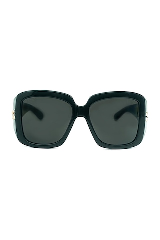 Gucci Gg 1402s 001 55 Kadın Kare Siyah Kemik Güneş Gözlüğü