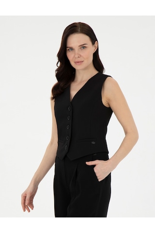 Pierre Cardin Kadın Siyah Yelek Dokuma 50296510-vr046 Siyah