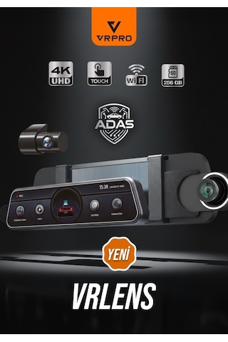 Vrlens 2 Kameralı 10'' Touch Screen-adas+bsd-4k+2k-loop Recording
