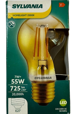Sylvania 7w 2500k Sarı Işık E27 Duylu Rustik Led Ampul