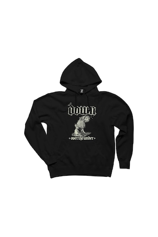 Down iii Over The Under Siyah Kapşonlu Sweatshirt Hoodie Siyah