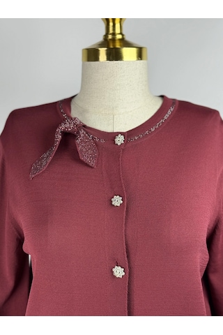 Ghisa Gh-26kobhrk3215-b Bordo Renk Hırka Çok Renkli