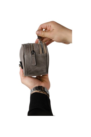 Mft Leather Hakiki Deri Unisex El Çantası Naina 1134 Tiguan Gri