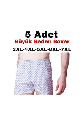 5 Adet Büyük Beden Erkek Boxer Erkek Iç Giyim Battal Beden Boxer Antrasit