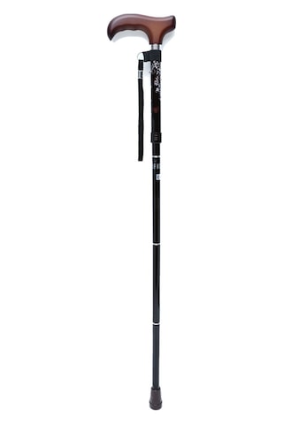 606saw Taşlı Katlanır Baston 9032-4 Siyah Desenli