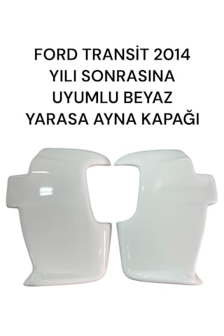 Ford Transit 2014 Sonrası Uyumlu Beyaz Yarasa Ayna Kapağı