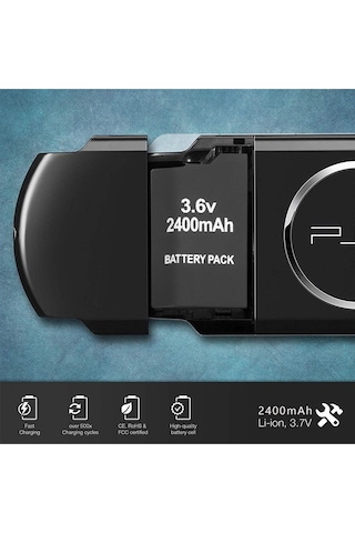 Psp 2000-3000 Uyumlu 2400mah Şarj Edilebilir Pil