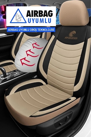Nissan Qashqai 1.5 Dci Tekna Sky Pack S/s 2014 Panther Serisi Uyumlu Keten Oto Koltuk Kılıfı Bej