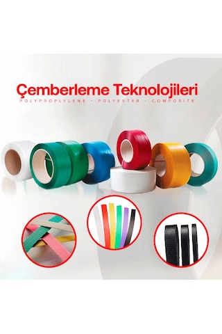 ONUR AMBALAJ 8 MM SİYAH OTOMATİK MAKİNA ÇEMBERİ 3000 METRE