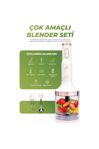 Pirantech YH-94 Parçalayıcı Çırpıcı Ve Metal El Blender Seti