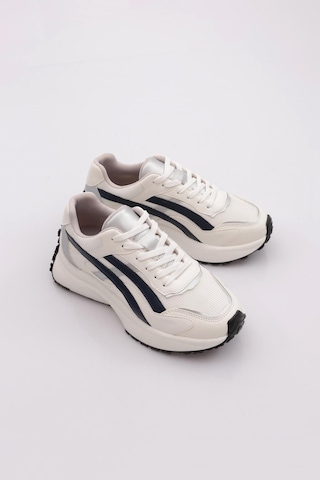 Dgn 83147 Kadin Sneaker Ayakkabi Beyaz Laci Multi