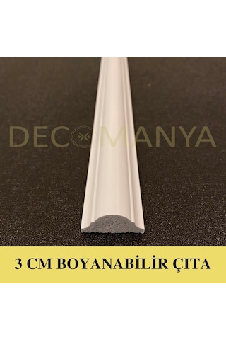 Decomanya Boyanabilir Duvar Çıtası 3 Cm Poliüretan Duvar Çıtası (480019754)