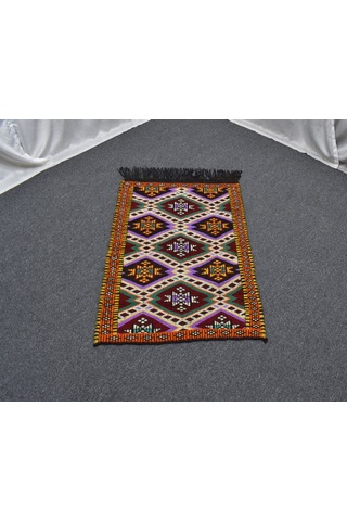 Zehra Abla Halı Yeni El Dokuma Nadir Çumra Yörük Yün Kilim 6300
