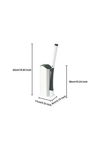 Yeşil Wıkhostar Tek Kullanımlık Temizleme Tuvalet Fırçası Uzun Saplı Ölü Açı Temizleme Fırçası Yedek Fırça Kafası Temizleme Aracı