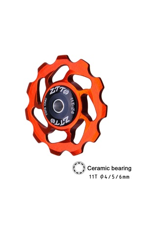 Lemestar Ztto 11t Aluminyum Bisiklet Arka Vites Güdüm Tekerleği, Seramik Balata, Az Sürtünme, Mtb Ve Yol Bisikletleri İçin, Kırmızı Çok Renkli