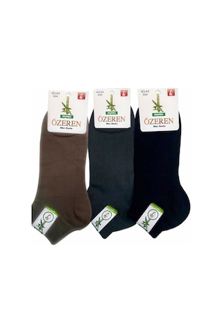 Özeren Bambu Erkek Patik Çorabı Dikişsiz 12 Çift 0025