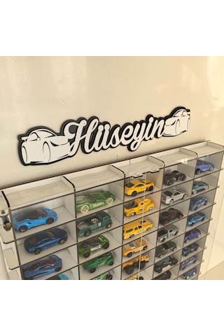 Pleksi Kapak 1/64 Hotwheels Uyumlu 50 Araç Oyuncak Araba Rafı