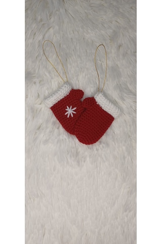 Yılbaşı Ağacı Süsü Eldiven 2 Adet - El Örgüsü - Amigurumi 0