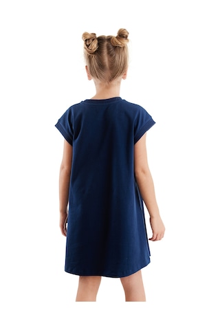 Denokids Renkli Unicorn Kız Çocuk Elbise Çok Renkli