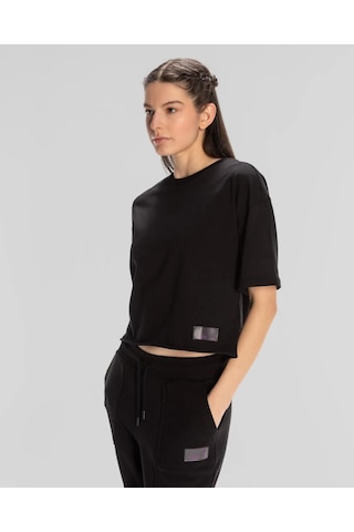 Kappa Authentic Lily Kadın T-Shirt-Siyah