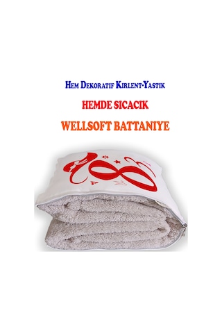 8 Mart Kadınlar Günü Hediyesi Tv Battaniyeli Opsiyonel Dekoratif Kırlent Yastık Hediye Paketi-Hediye Paketi