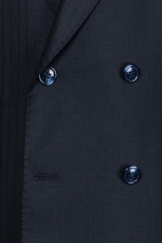 İlayda Emir Luxury, İtalyan Kesim, Slim Fit, Kruvaze, Çizgili, Erkek Takım Elbise Antrasit - Lacivert