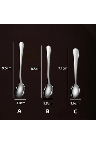 Youmex 5'li 304 Paslanmaz Çelik Mini Kahve/çay Kaşığı Seti - Dayanıklı Ve Şık Servis Gümüş