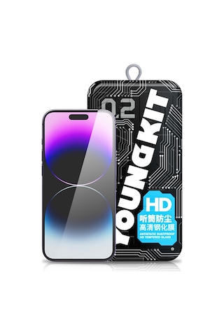 Apple Uyumlu   iPhone 14 Pro Max Youngkit Antistatik Ve Antidust Kolay Uygulama Aparatlı Cam Ekran Koruyucu