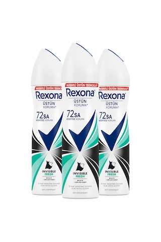 Rexona Invisible Fresh Kadın Sprey Deodorant 3 x 150 ML