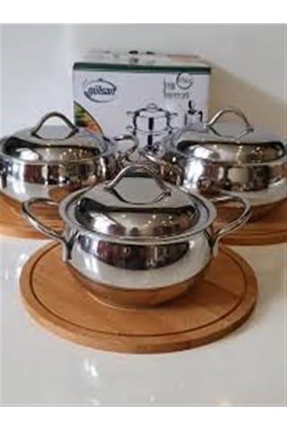 İrem 3 Lü Tencere Set Gülsan