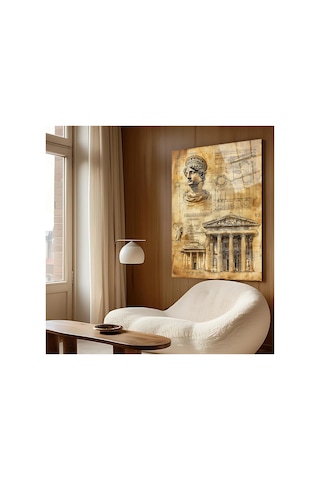 3d Lüks Antik Yunan Mimarisi Cam Tablo Eski Çağ Temalı Modern Premium Dekoratif Duvar Sanatı Modern Dekorasyon Temalı Dekoratif Duvar Tablosu, Salon, Ev Ve Ofis Dekoru,
