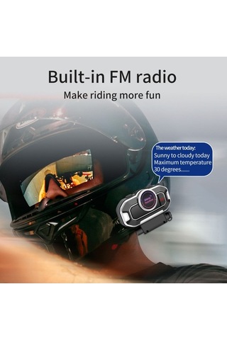 Primepickings V9 Kablosuz Kulaklık Bt5.0 Şarj Edilebilir Sesli Arama Eller Serbest Telefon Motosiklet Kaskı Kulaklığı 850mah Pil