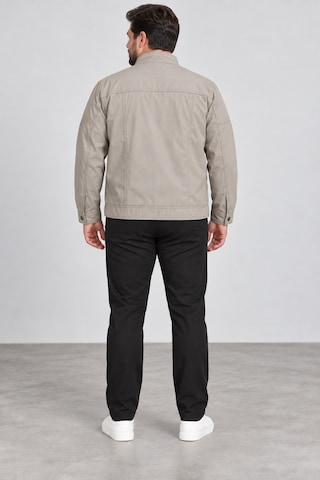 Bihan Store Erkek Battal Boy Mevsimlik- Dik Yaka Fermuarlı Cepli Hafif Mont Y26-fkb 70-taş