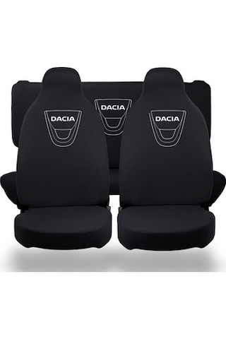 Oto Koltuk Kılıfı Ön Arka Set Gri Dacia Siyah
