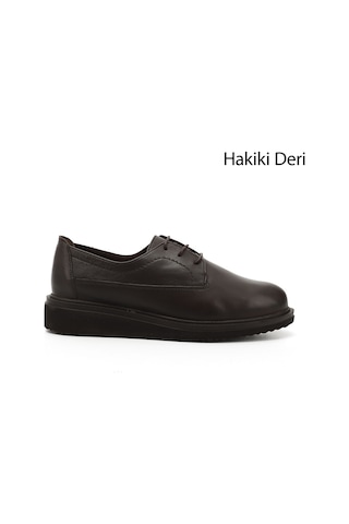 Gönderi(R) Gönderi R Kadın Kahve Antik Bağcıklı Dolgu Taban Hakiki Deri Ayakkabı Gdza13424074 Kahverengi