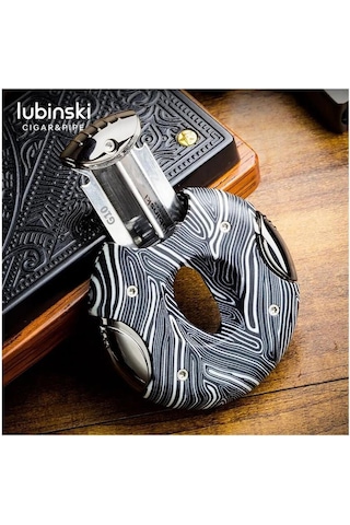 Lubinski Yuvarlak Puro Kesici V-cut Black Pattern 60ring